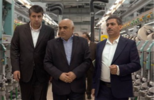 افتتاح خط ریسندگی شرکت گلرنگ فرش بیدگل با حمایت مالی بانک توسعه صادرات ایران