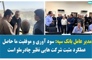 سود آوری و موفقیت ما حاصل عملکرد مثبت شرکت هایی نظیر چادرملو است