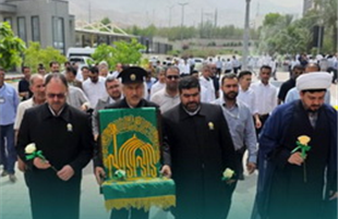 حضور پرچم متبرک حرم امام رضا (ع) در شرکت مبین انرژی خلیج فارس