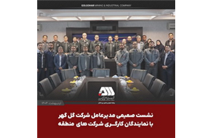 نشست صمیمی مدیرعامل شرکت گل‌گهر با نمایندگان کارگری شرکت‌های منطقه