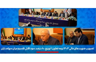تصویب صورت‌های مالی ۱۴۰۳ بیمه تعاون/ توزیع ۸۰ درصد سود قابل تقسیم میان سهامداران