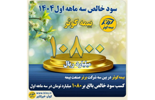 کسب سود خالص بالغ بر ۱۰۸۰ میلیارد تومان؛ بیمه کوثر در بین سه شرکت برتر صنعت بیمه